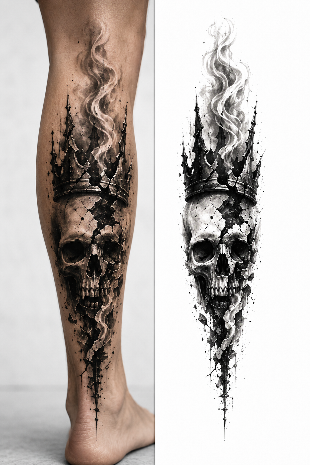 Silent Crown tattoo model preview
