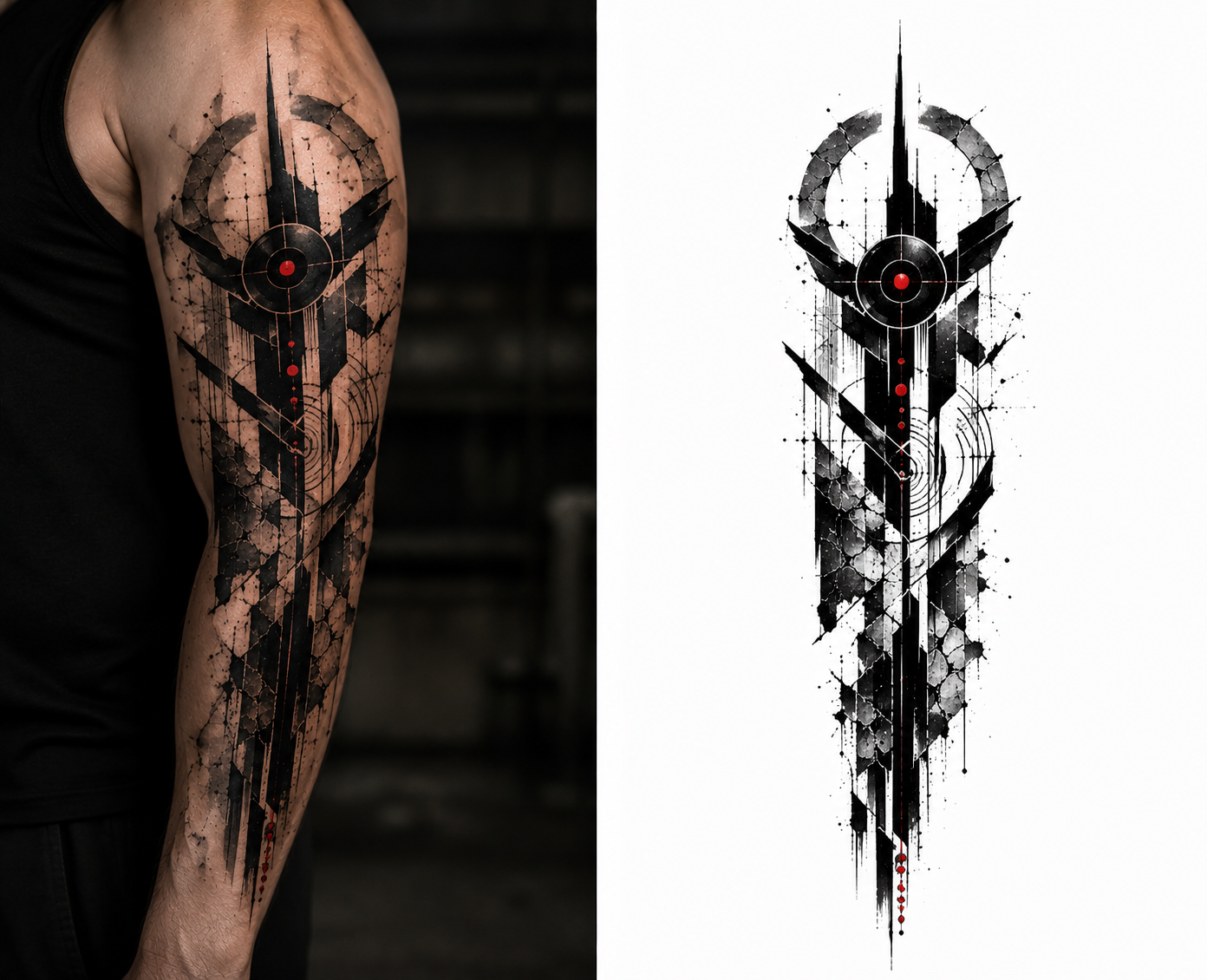 Urban Cybersigil tattoo model preview