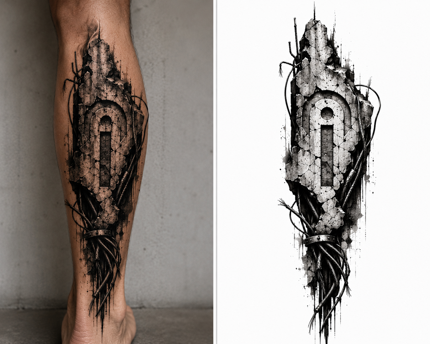 Urban Relic tattoo model preview