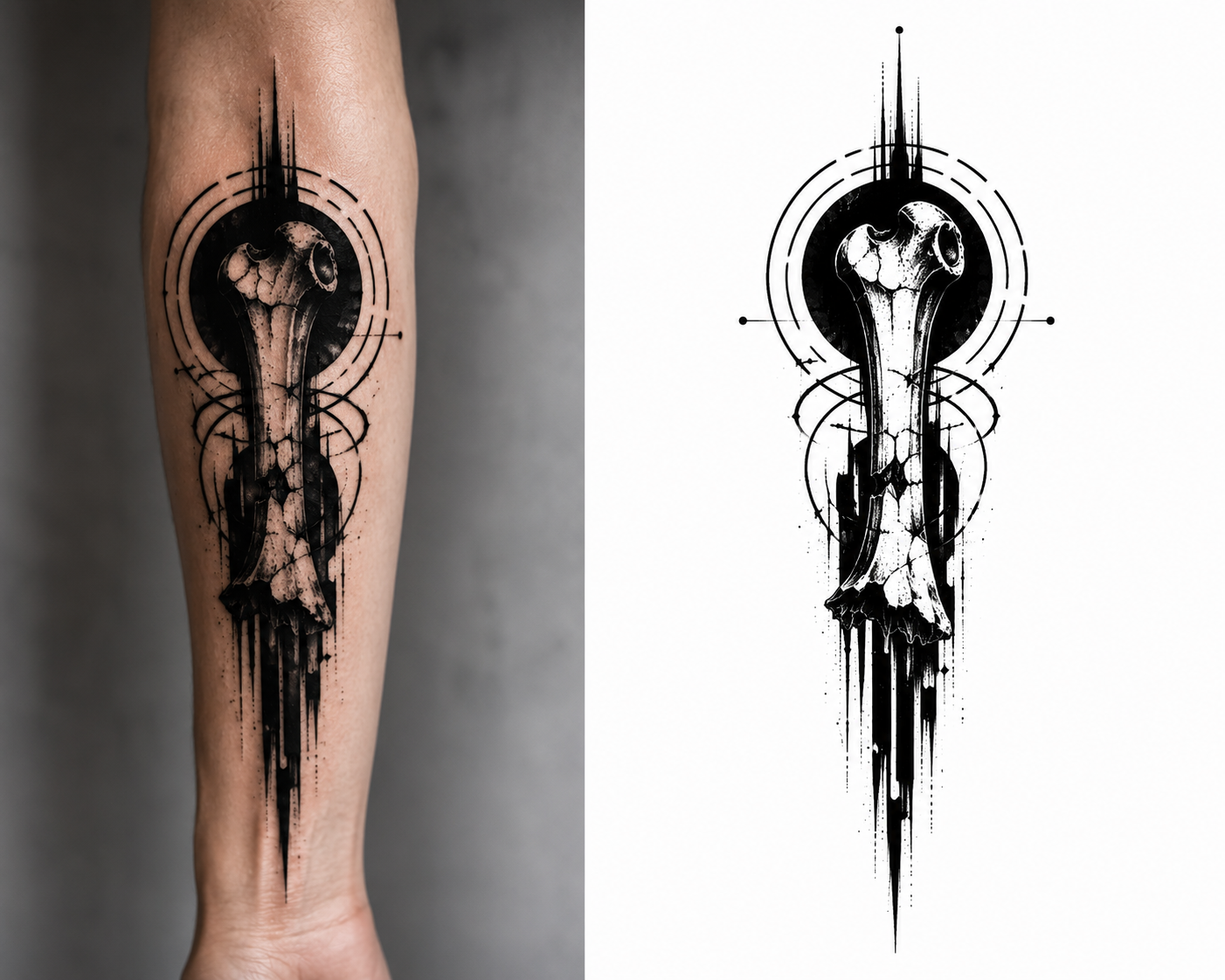 Bone Signal tattoo model preview