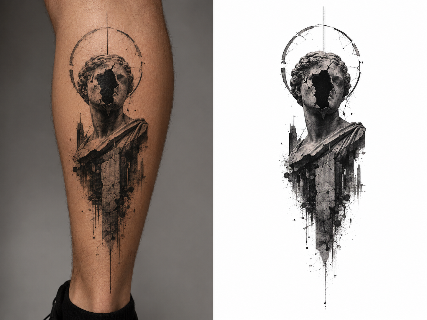 Concrete Saint tattoo model preview