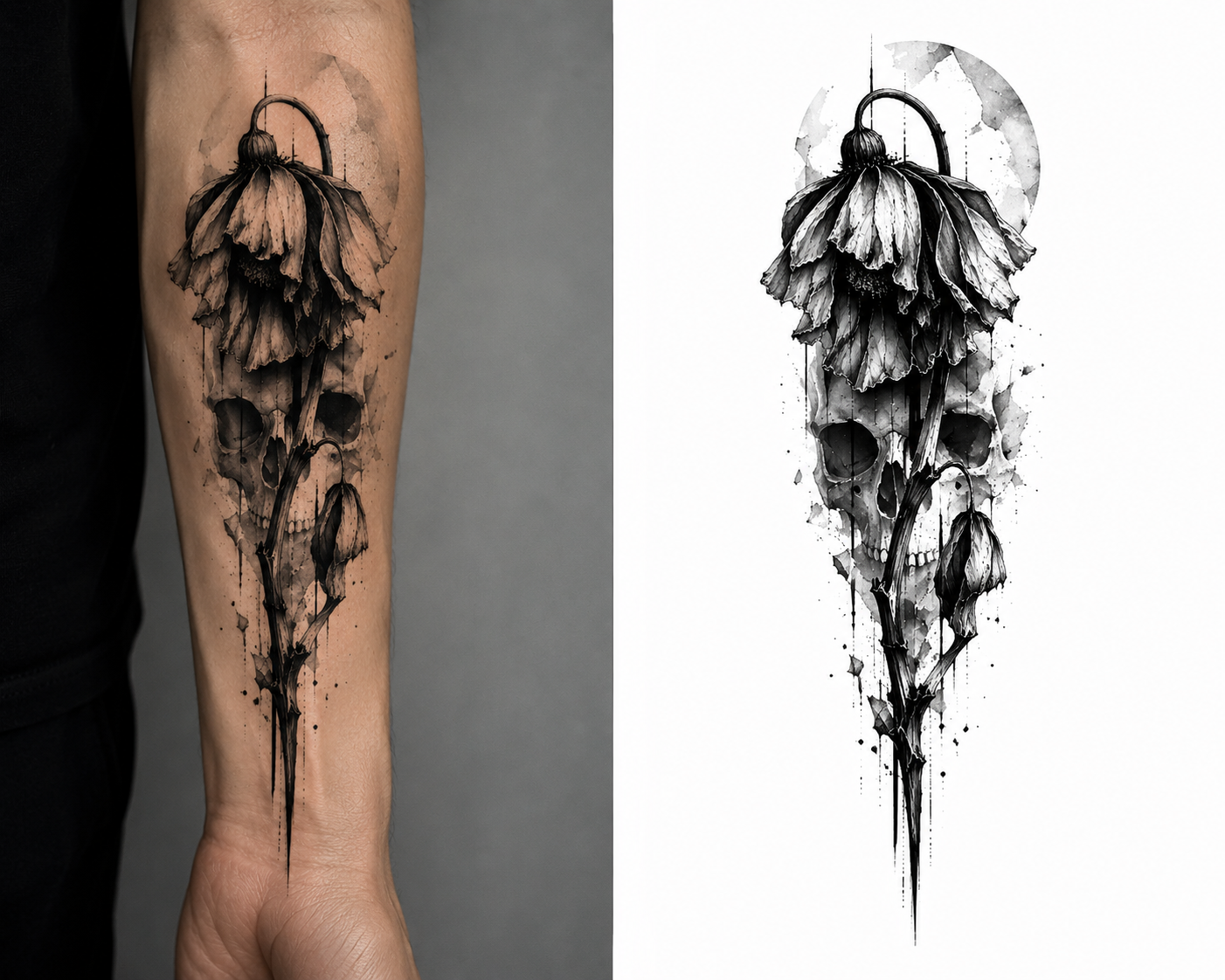Dead Bloom tattoo model preview