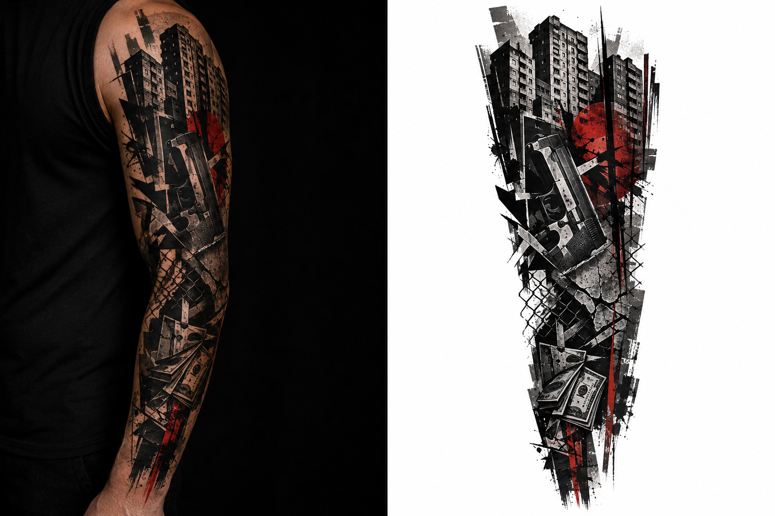 NIGHT ENGRAVING tattoo model preview