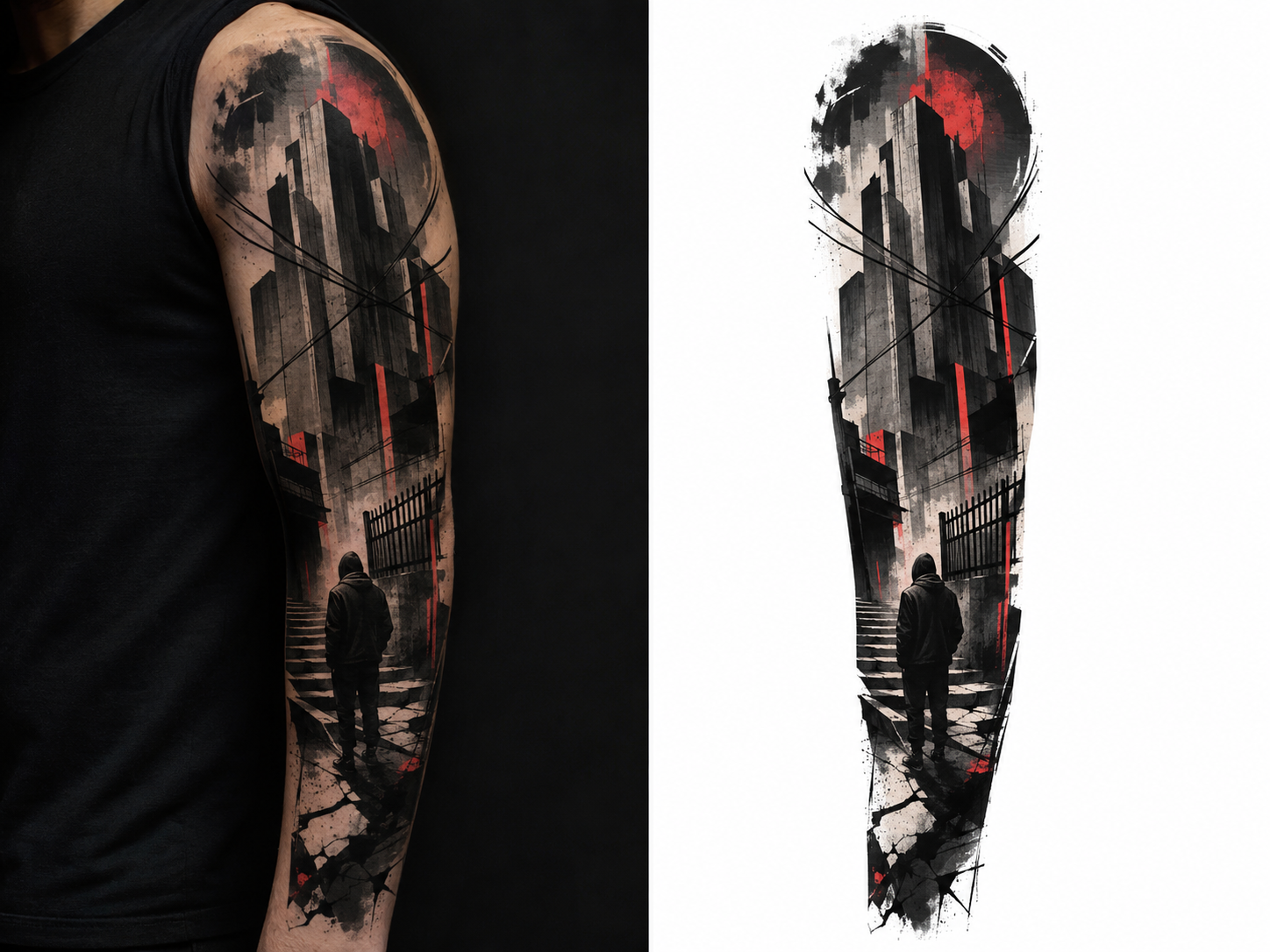 BLOCK PRESSURE tattoo model preview