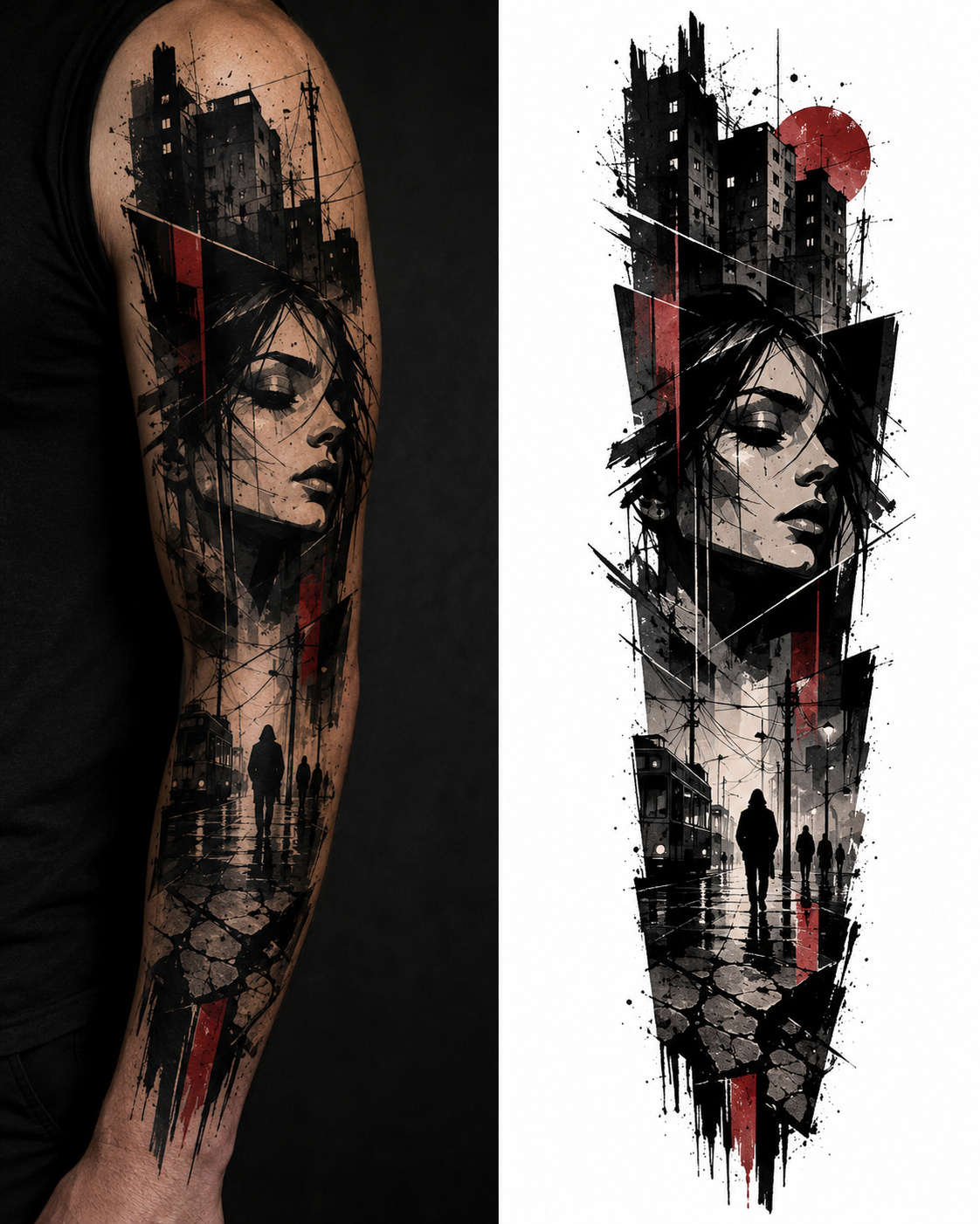 SHADOW DISTRICT tattoo model preview
