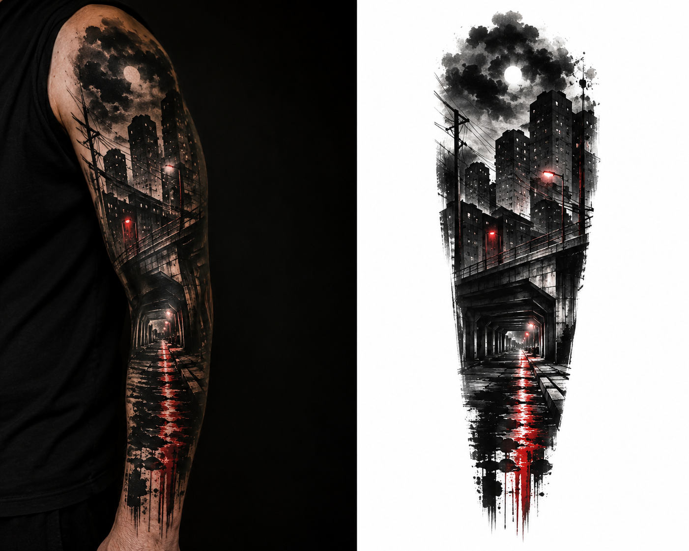 NIGHT DISTRICT tattoo model preview