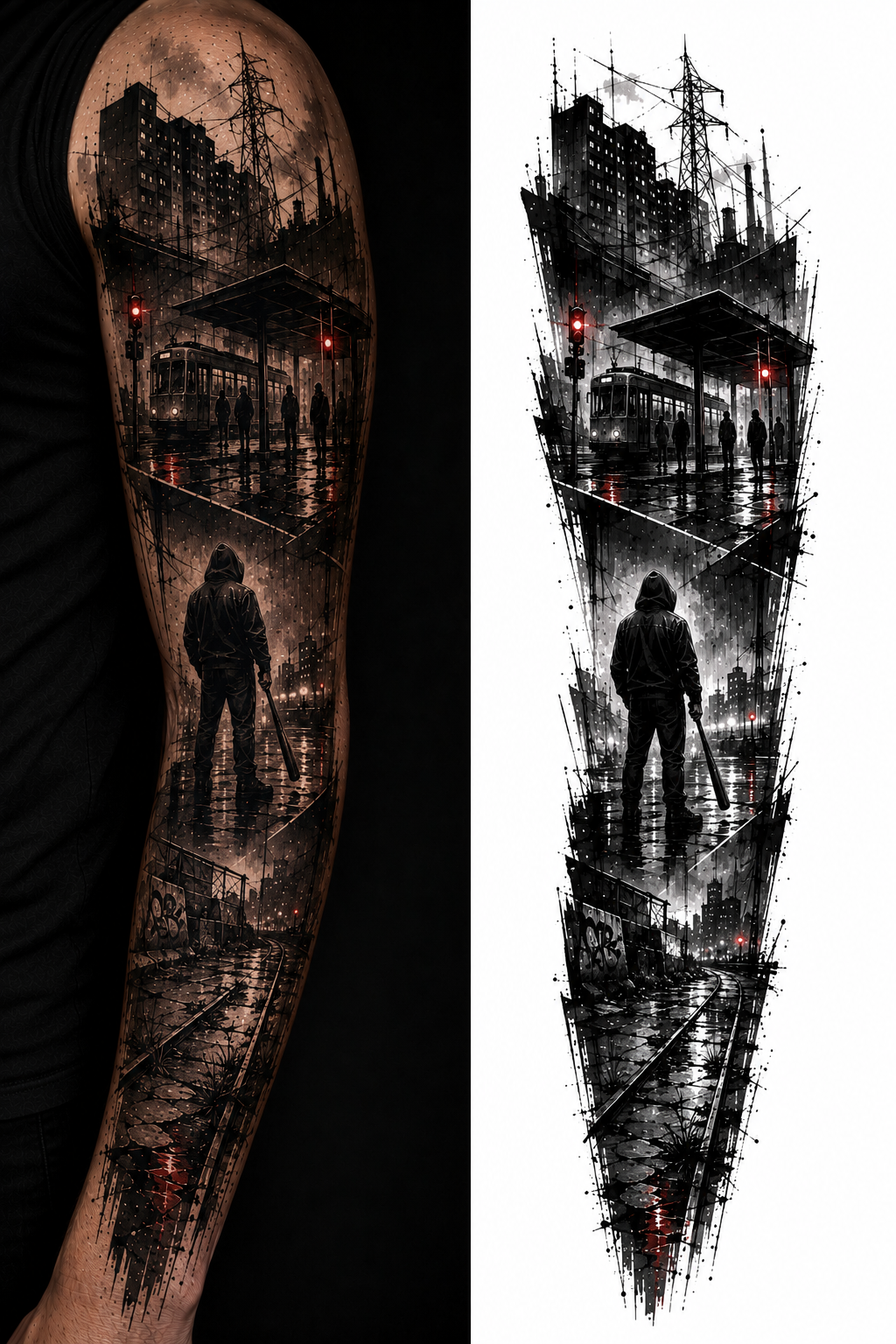 END OF THE LINE tattoo model preview