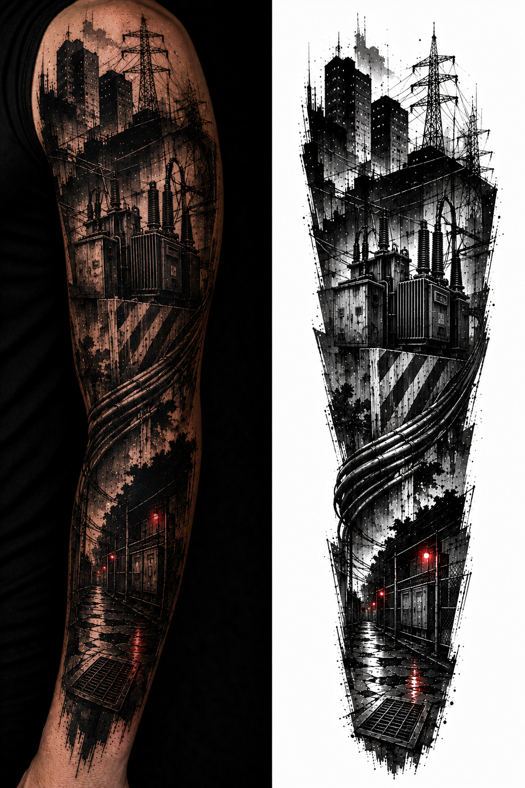 URBAN POWER GRID tattoo model preview