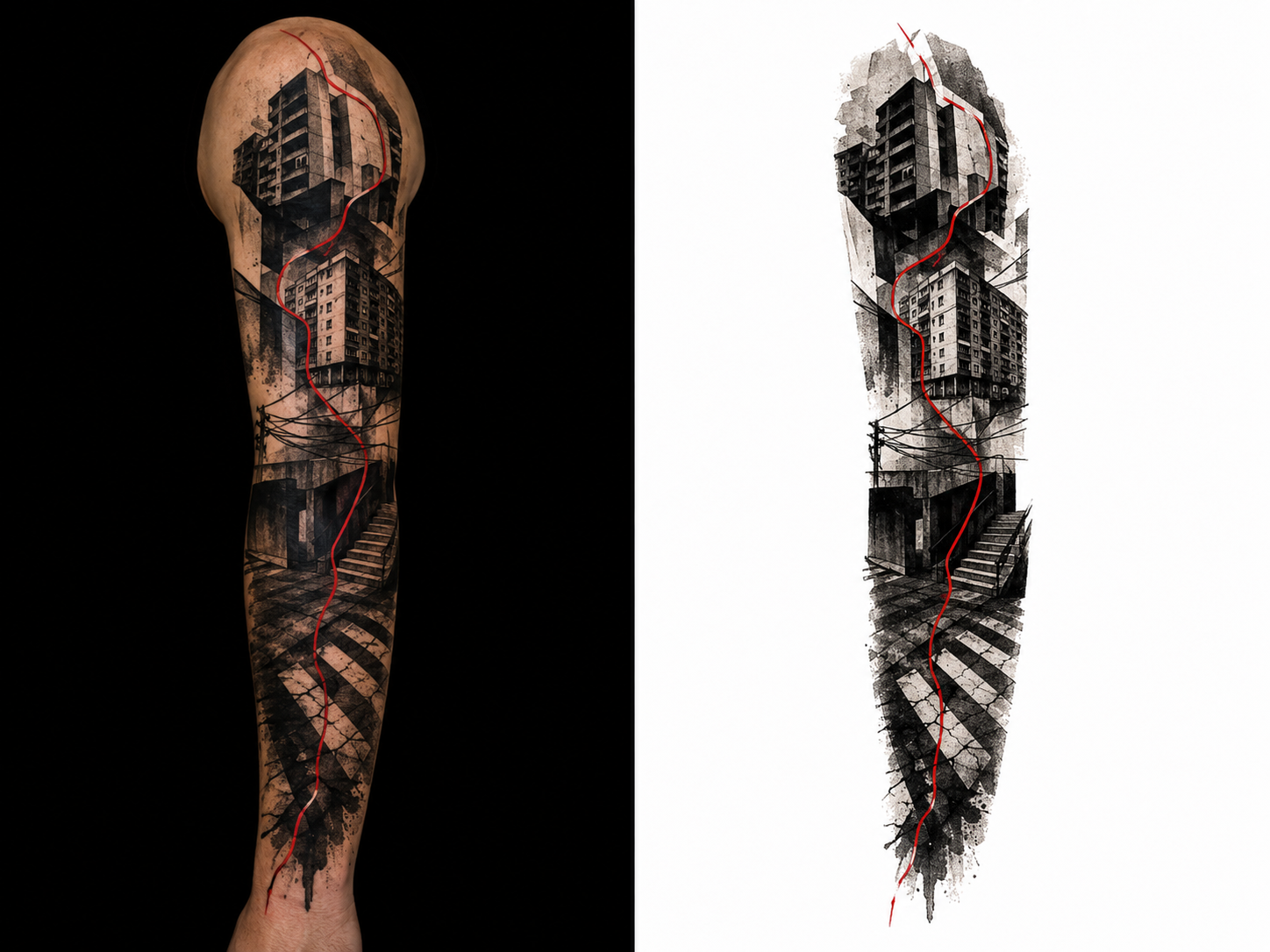 RED LINE DISTRICT tattoo model preview