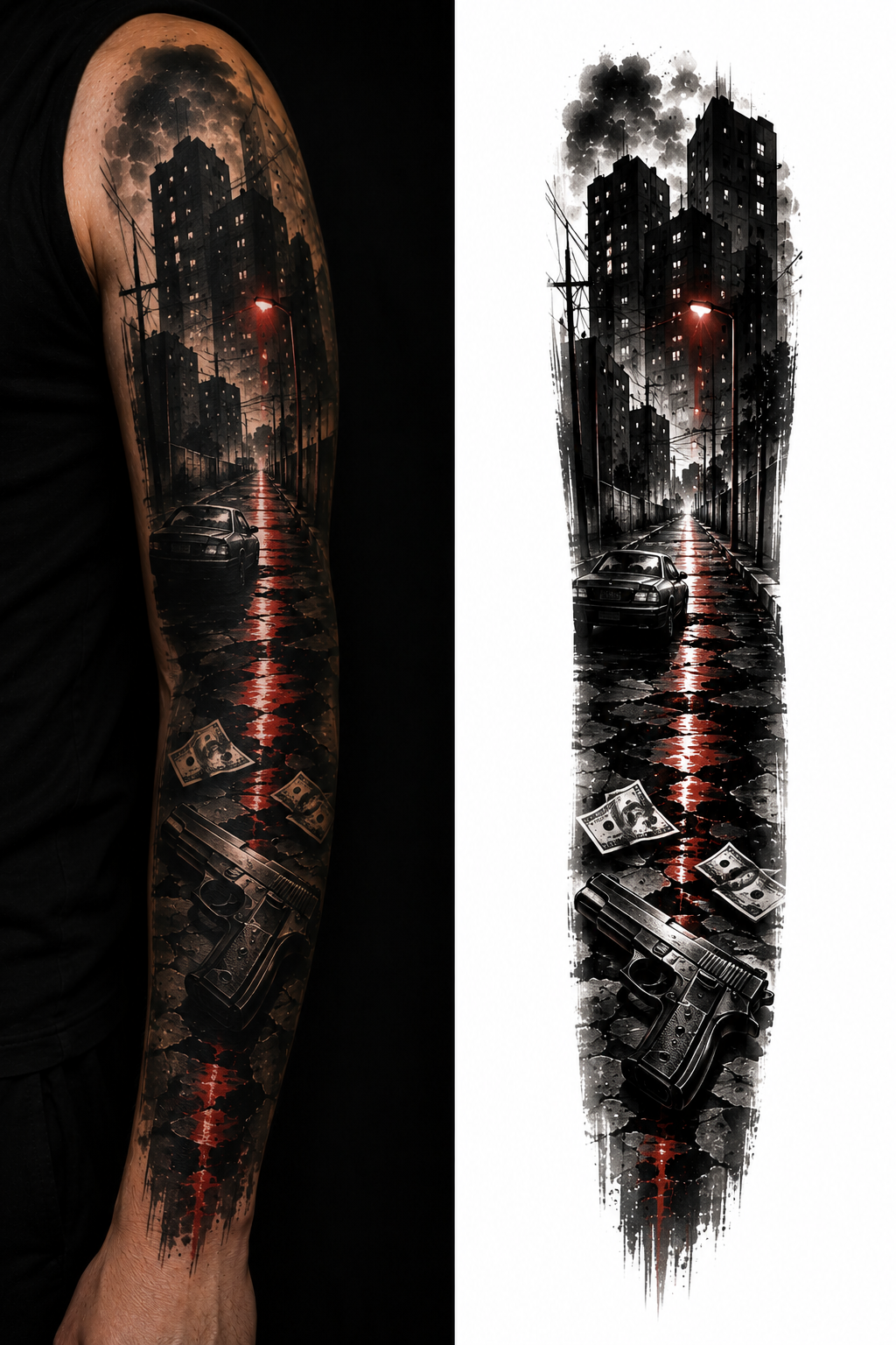 NO WITNESSES tattoo model preview